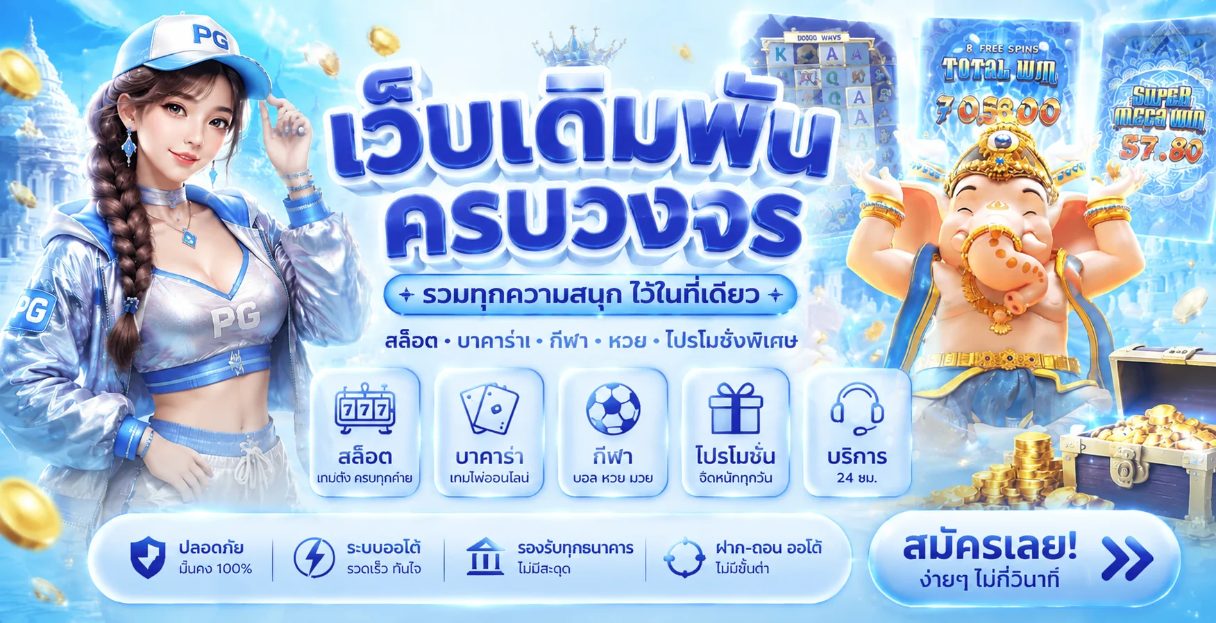 แบนเนอร์ UFAPLUS รวมค่ายเกมและบริการออนไลน์